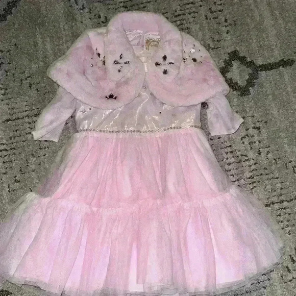 Disney Princess Pink Dress with Shoulder Wrap/Shrug Size 4 - Picture 1 of 5